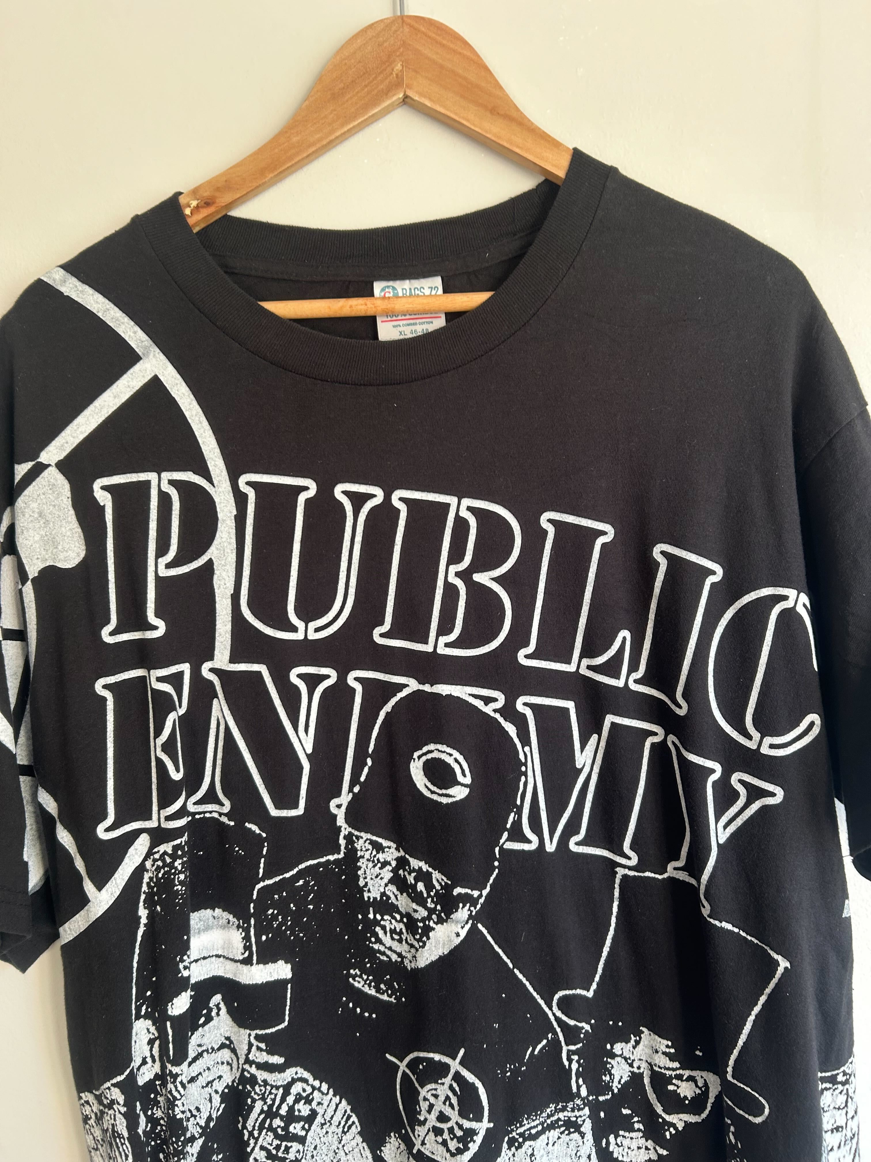 Public Enemy ヴィンテージTシャツ　 ブート G RAGS 72 Public Enemy Black/White Vintage Rap T-Shirt – The Bass Boutique