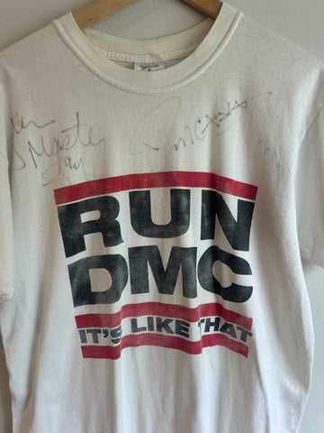 Run DMC Signed Vintage Rap T-Shirt